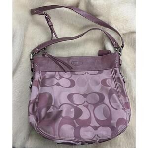 Y2K Coach Pink Signature Canvas Shoulder Bag and wristlet